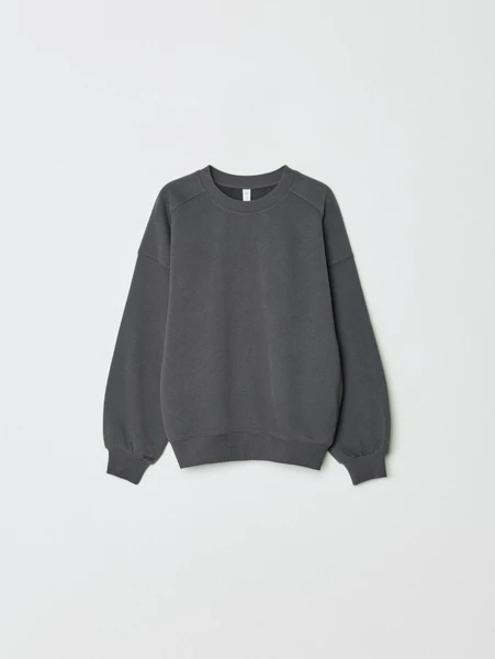 Детский свитшот оверсайз SELA, серый, арт. 32920