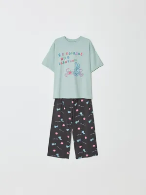 Пижама для мальчиков SELA Смешарики, зеленый, арт. 32923
