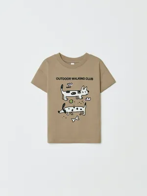 Футболка SELA оверсайз для девочек с принтом, арт. 32934