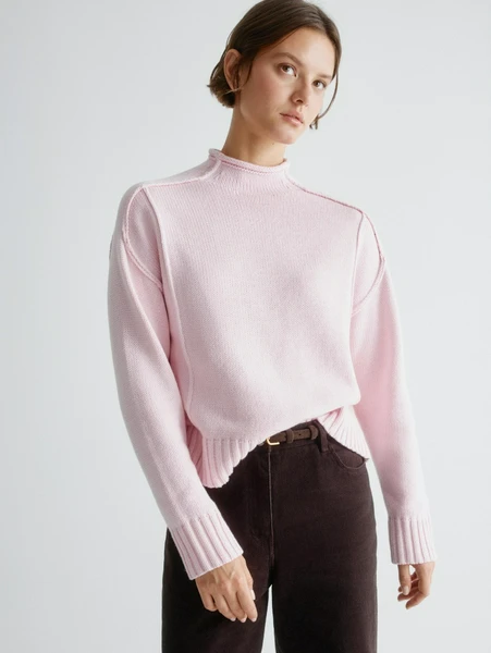 Вязаный джемпер SELA, розовый, арт. 32938