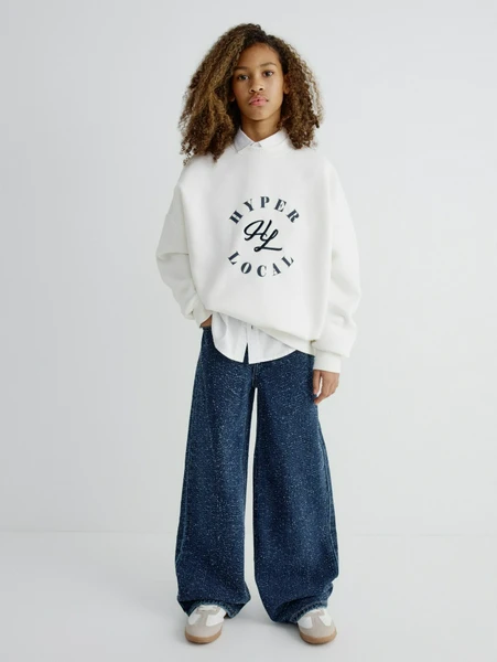 Джинсы Wide Leg Sela для девочек, синий, арт. 32942