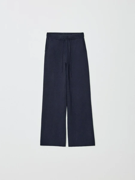 Прямые вязаные брюки SELA, синий, арт. 32968