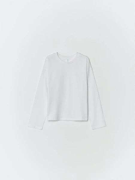 Базовый детский лонгслив SELA, белый, арт. 32976