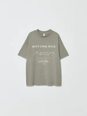 Футболка SELA оверсайз с принтом для девочек, арт. 32988