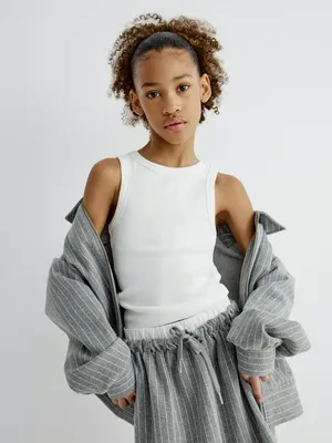 Топ SELA базовый в рубчик для девочек, арт. 32994