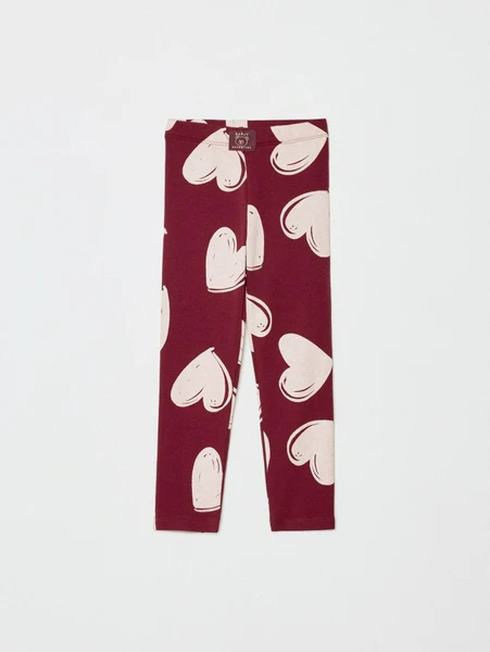 Леггинсы Sela с принтом для девочек, бордовый, арт. 32995
