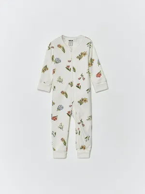 Трикотажный комбинезон Sela для малышей с цветочным принтом, арт. 32998