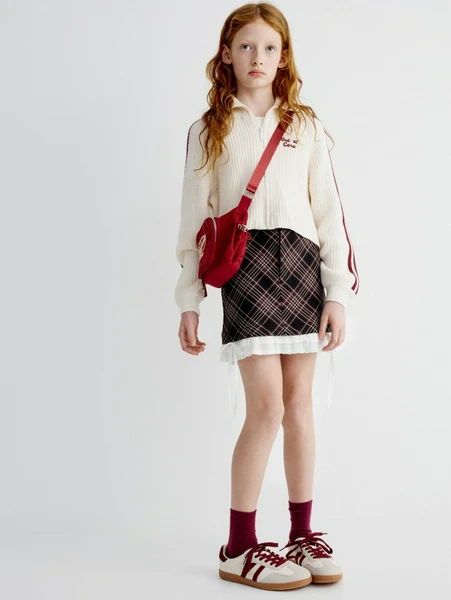 Юбка SELA с оборкой для девочек, разноцветный, арт. 33008