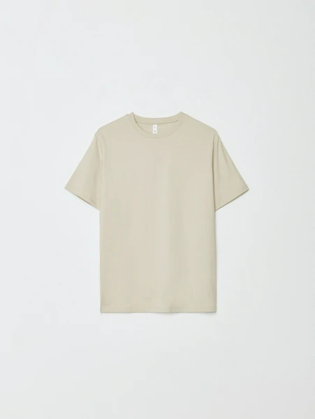 Футболка SELA ADAM SLIM FIT базовая, бежевый, арт. 33015