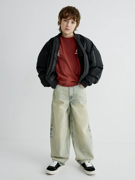 SELA Джинсы Baggy Fit, голубой, арт. 33017