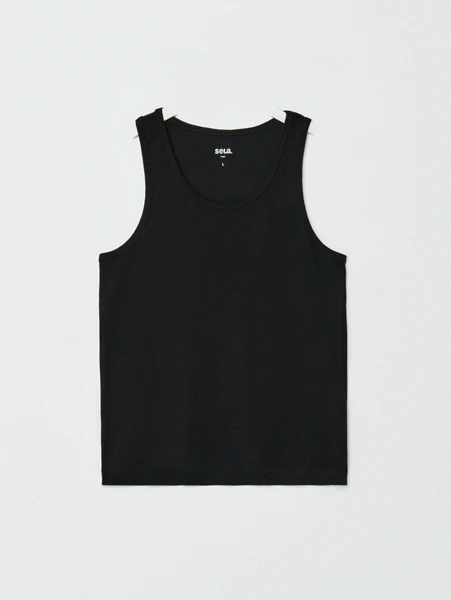 Майка SELA Slim fit, черный, арт. 33018