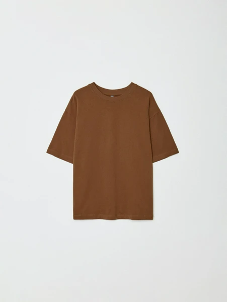 Футболка SELA оверсайз, коричневый, арт. 33030