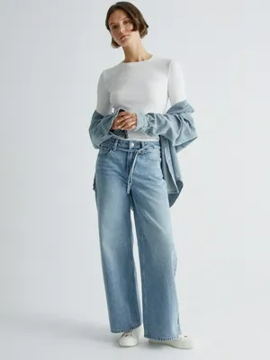 Джинсы Wide Leg с поясом, арт. 33041