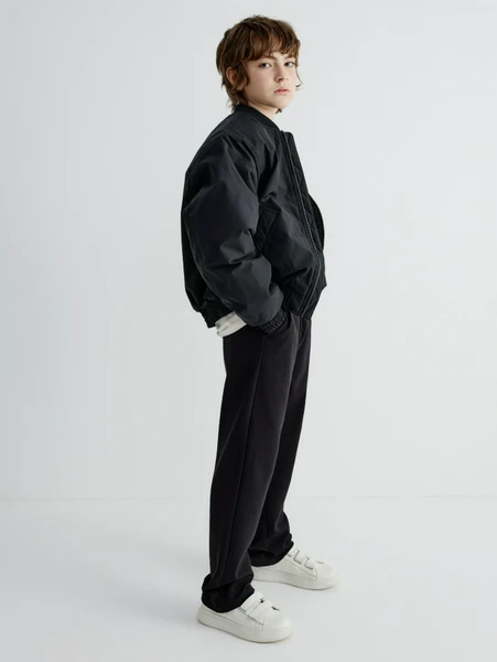 Прямые брюки SELA для мальчиков, черный, арт. 33049