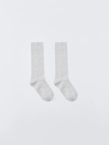 Носки SELA длинные меланжевые, серый, арт. 33051