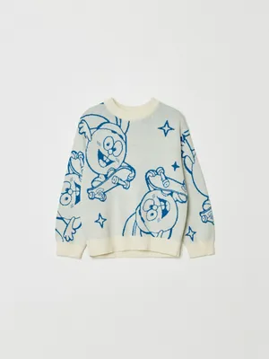 Вязаный джемпер Sela Смешарики, бежевый, арт. 33144