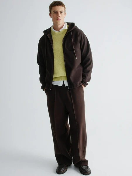 Трикотажные брюки SELA, коричневый, арт. 33145