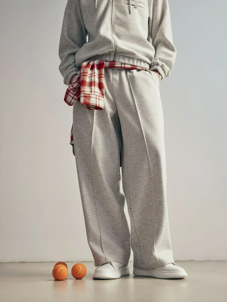 Трикотажные брюки SELA, серый, арт. 33146