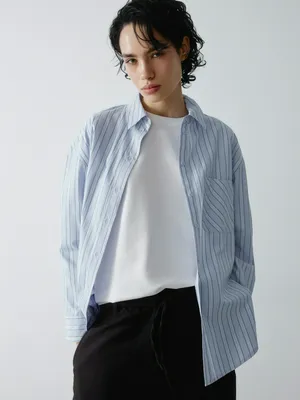 Рубашка SELA оверсайз в полоску, арт. 33152