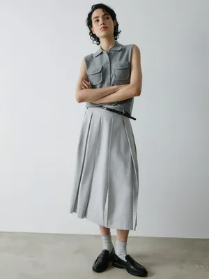 Юбка Sela в складку с меланжевым эффектом, арт. 33169