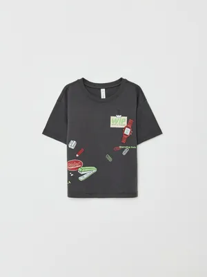 Футболка оверсайз SELA с принтом, арт. 33192