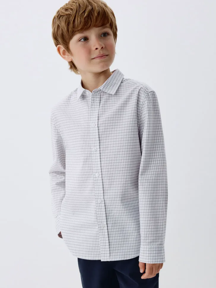 Рубашка в клетку для мальчиков, разноцветный, арт. 3331