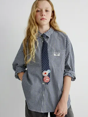 Рубашка Sela оверсайз в клетку, арт. 33368