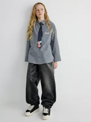 Джинсы SELA Baggy Fit для девочек, арт. 33371