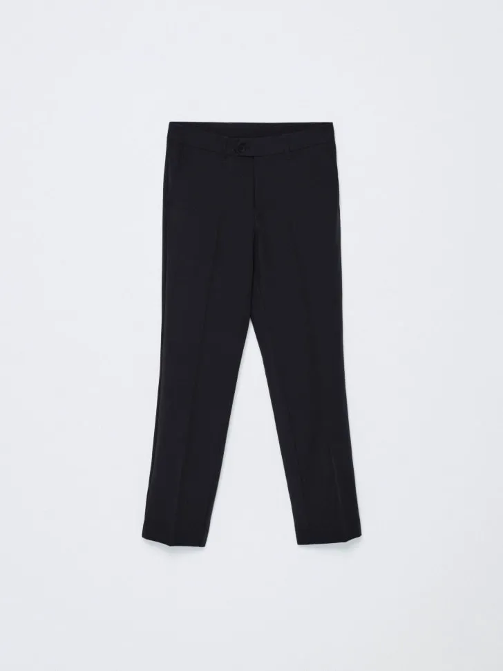 Зауженные классические брюки для мальчиков, черный, арт. 3348