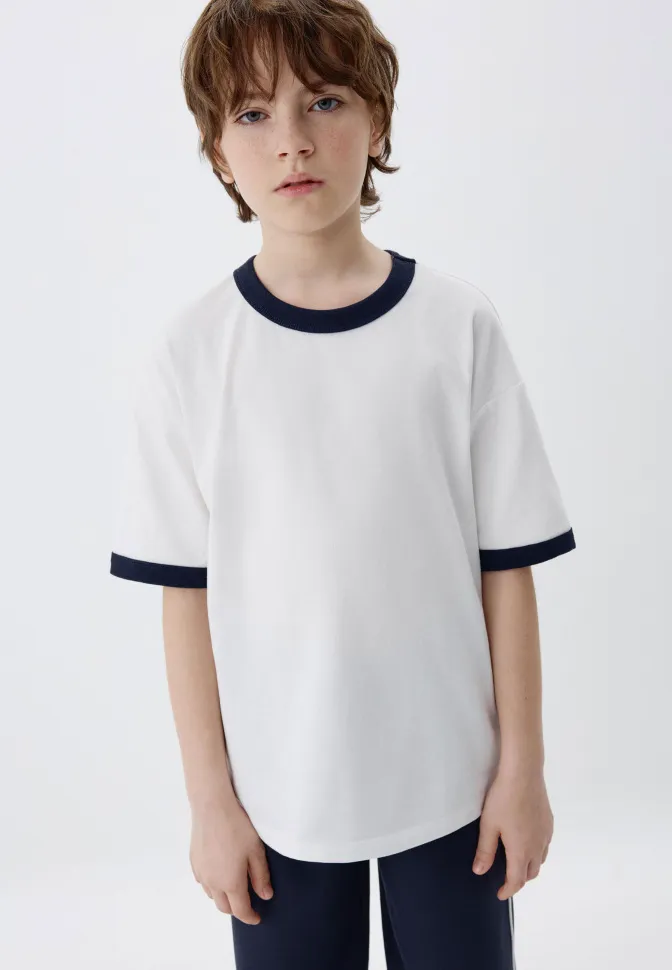 Базовая футболка оверсайз детская, разноцветный, арт. 3354