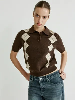 Джемпер-поло SELA с шелком и шерстью, арт. 33562