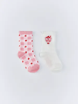 Набор из 2 пар носков Sela для девочек, разноцветный, арт. 33707