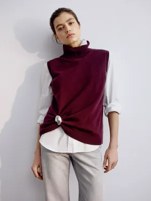 Жилет Sela с воротником из шерсти, арт. 33708