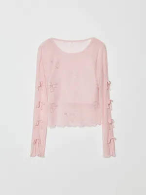 Детский лонгслив SELA x Смешарики с бантиками, арт. 33723