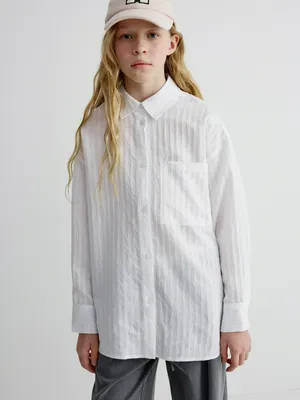 Рубашка SELA удлиненная в полоску, арт. 33761