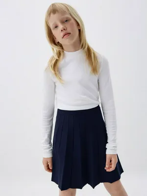 Базовая водолазка для девочек, белый, арт. 3387