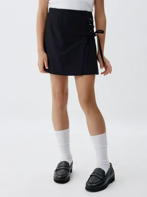 Школьная юбка со шнуровкой для девочек, арт. 3399