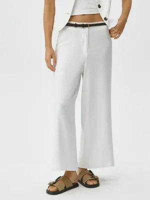 Брюки SELA из смесовой вискозы и льна, арт. 34017