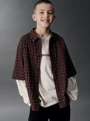 Клетчатая рубашка SELA для мальчиков, разноцветный, арт. 34037