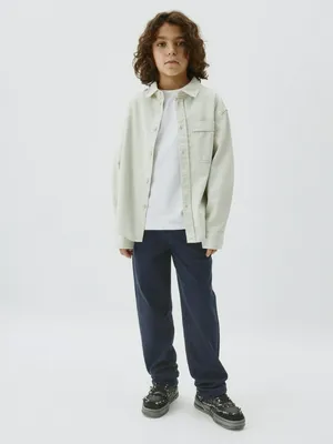 Брюки Sela прямые на резинке, синий, арт. 34041