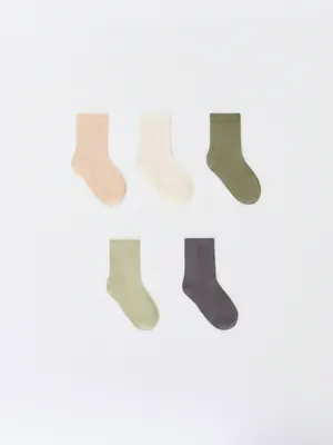 Набор детских носков SELA, 5 пар, разноцветный, арт. 34044