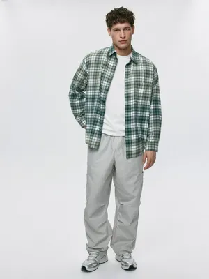 Брюки-парашюты Sela из смесового хлопка, серый, арт. 34047