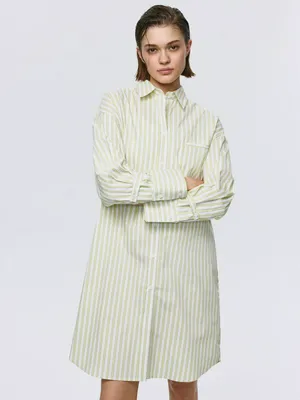 Платье-рубашка SELA в полоску, разноцветный, арт. 34048