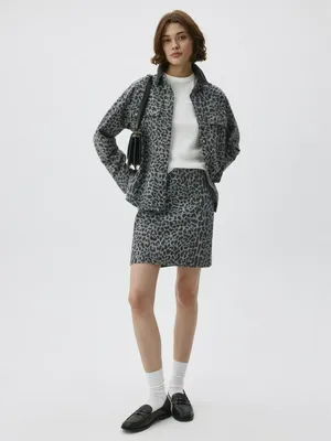 Мини юбка SELA леопардовая, арт. 34066