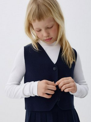 Вязаный жилет на пуговицах для девочек, арт. 3410