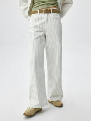 Джинсы SELA Loose straight в полоску, арт. 34146