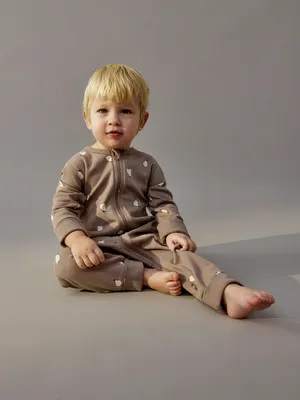 Трикотажный комбинезон Sela с принтом для малышей, арт. 34174