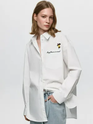 Хлопковая рубашка SELA с принтом Огюстена Александра Тьериа, арт. 34197