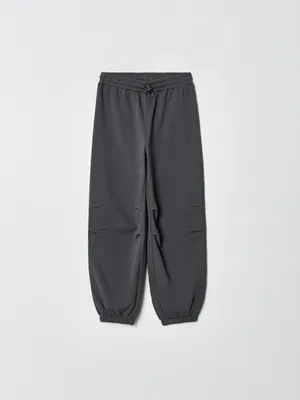 Трикотажные брюки-парашюты SELA для девочек, арт. 34347