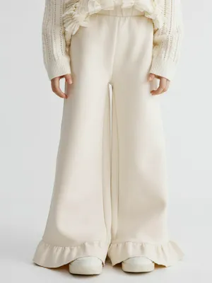 Трикотажные брюки SELA с оборками для девочек, арт. 34371